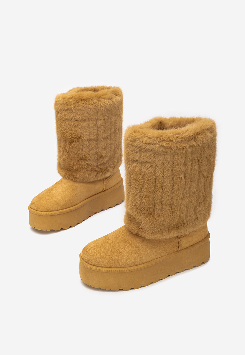 Camelowe zimowe buty damskie Myria V2