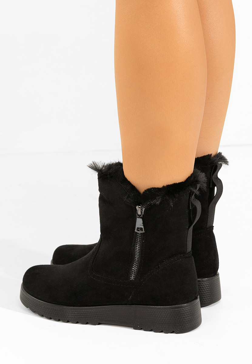 Czarne botki płaskie Andea