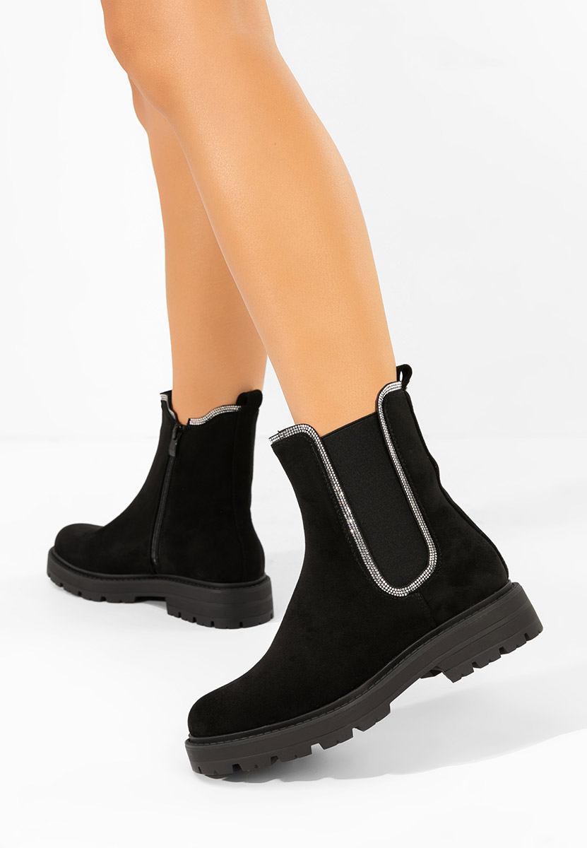Czarne botki chelsea Brisaya V2