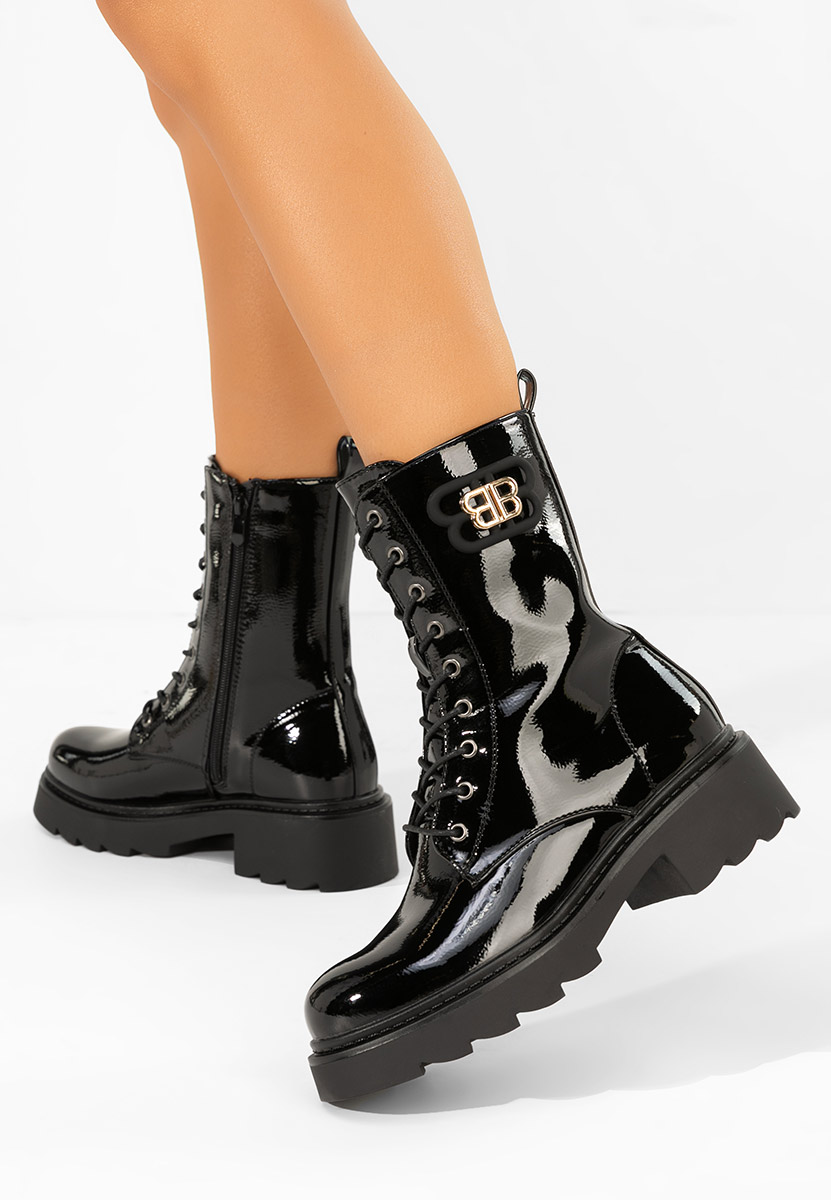 Czarne trapery damskie Bettina