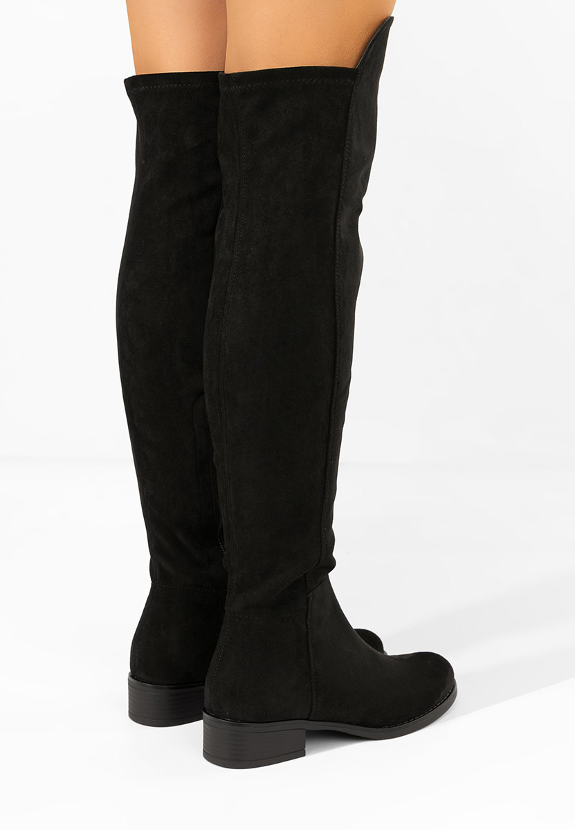 Czarne długie kozaki za kolano Inies Czarne długie kozaki za kolano Inies