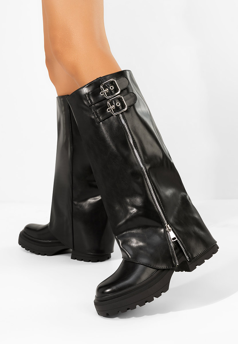 Czarne kozaki damskie Jorena