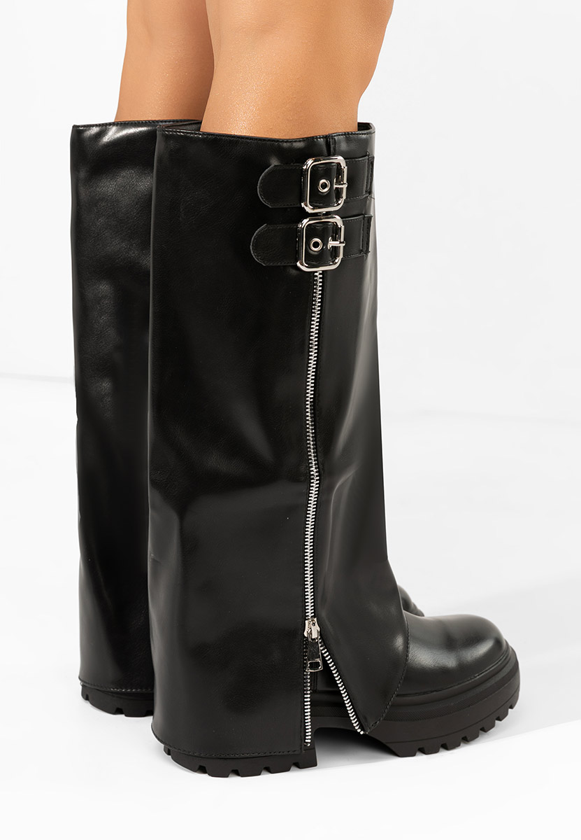 Czarne kozaki damskie Jorena