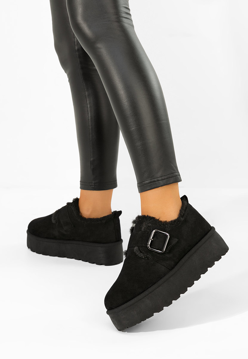 Czarne botki damskie ocieplane Suzie Czarne botki damskie ocieplane Suzie
