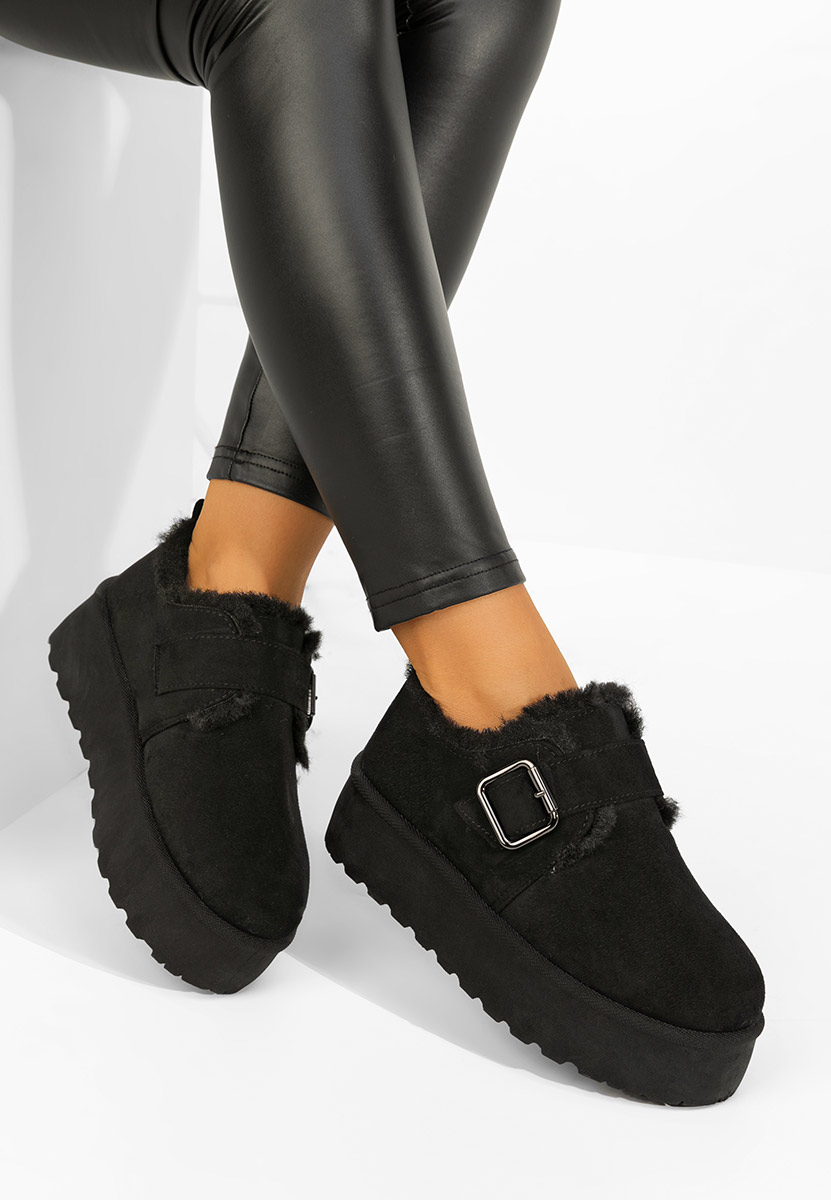 Czarne botki damskie ocieplane Suzie Czarne botki damskie ocieplane Suzie