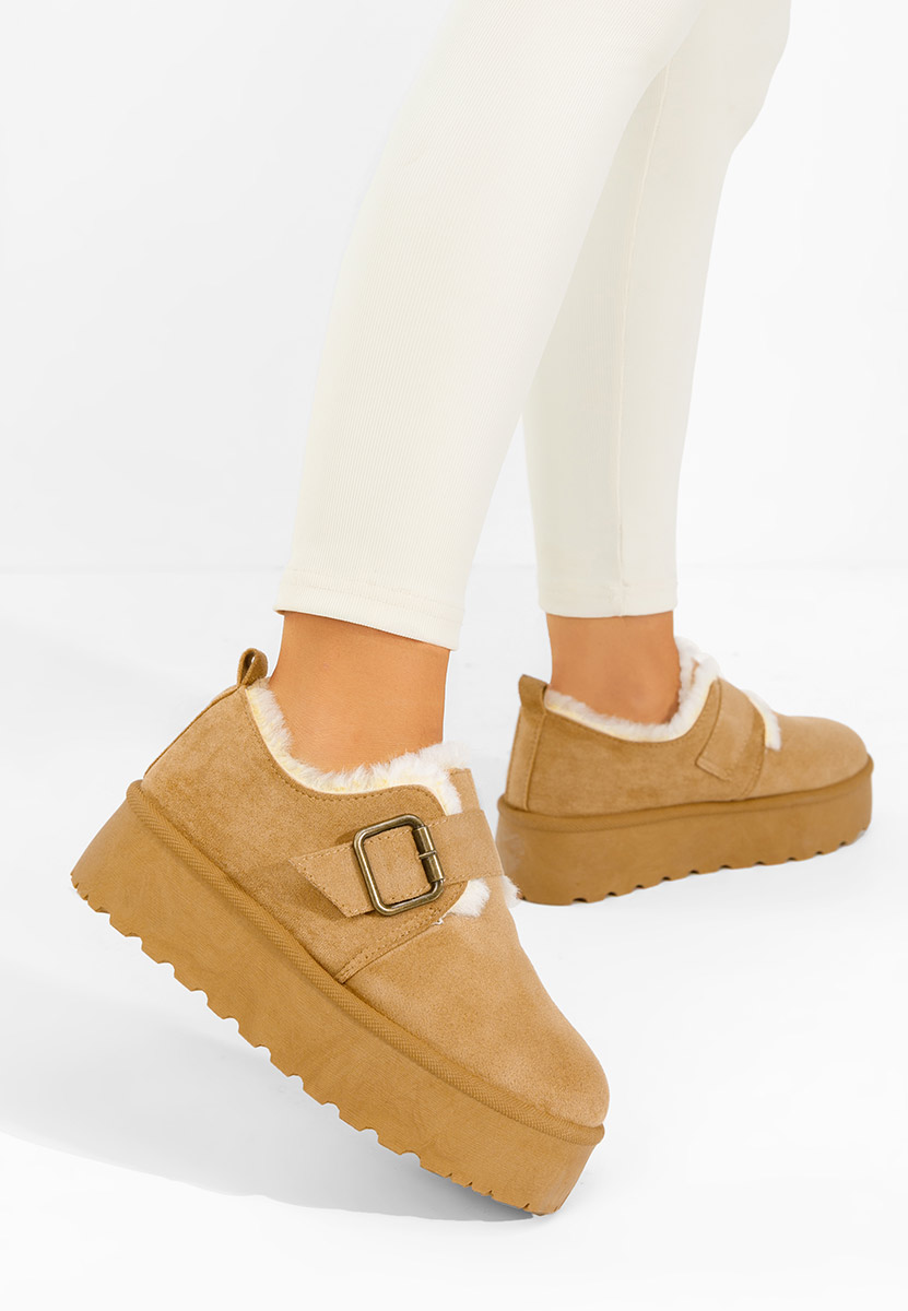 Camelowe botki damskie ocieplane Suzie Camelowe botki damskie ocieplane Suzie