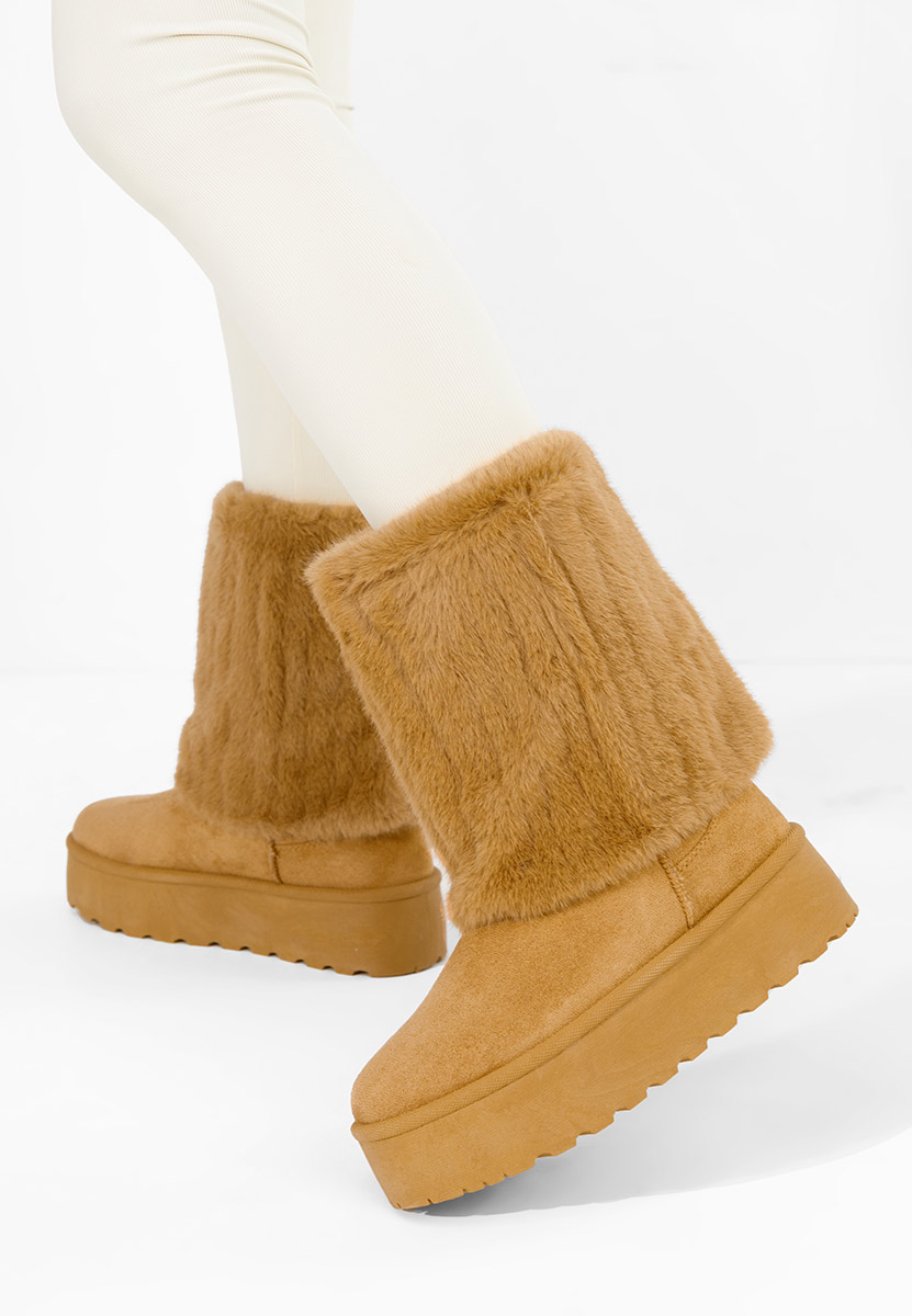 Camelowe zimowe buty damskie Myria V2