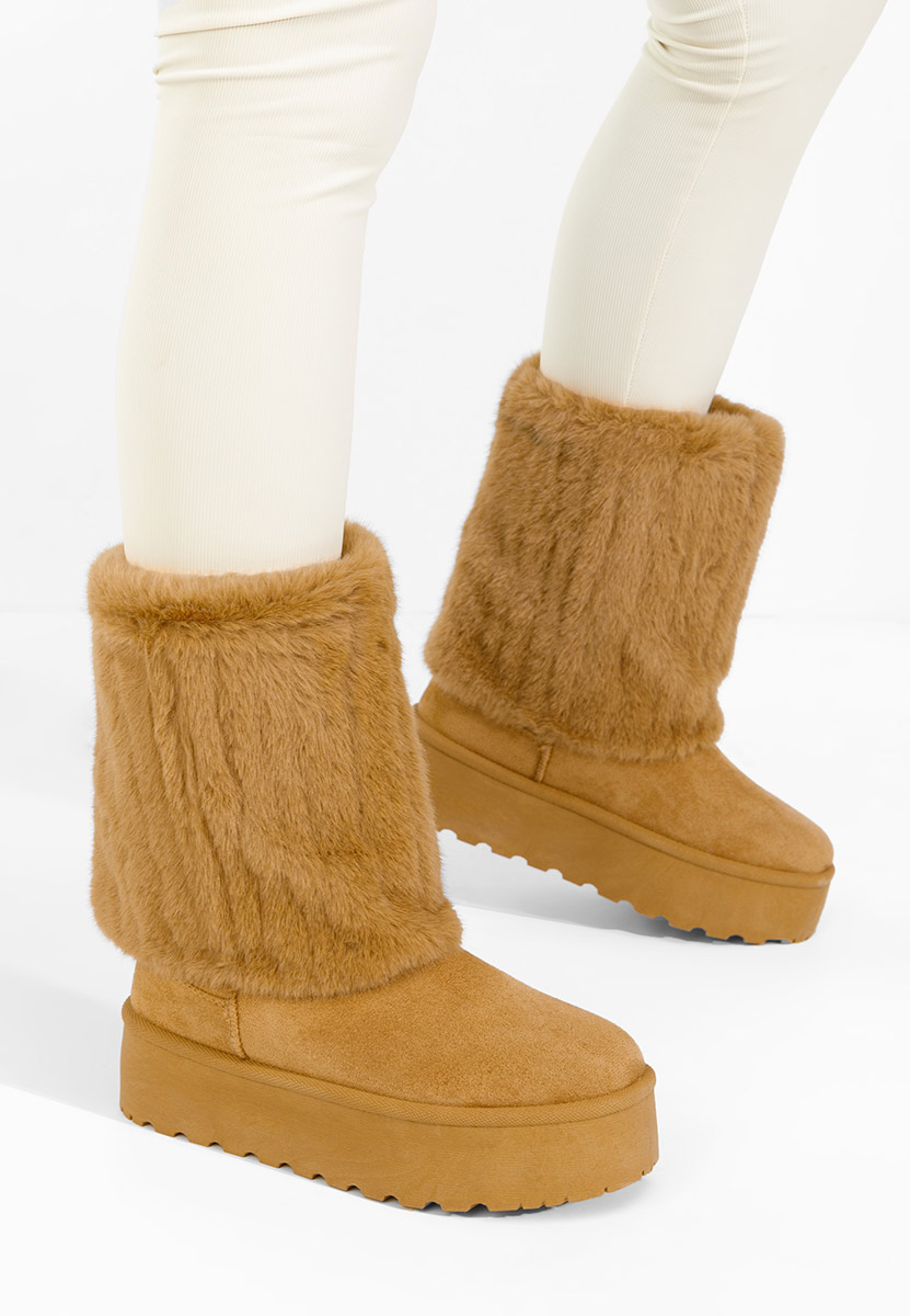 Camelowe zimowe buty damskie Myria V2