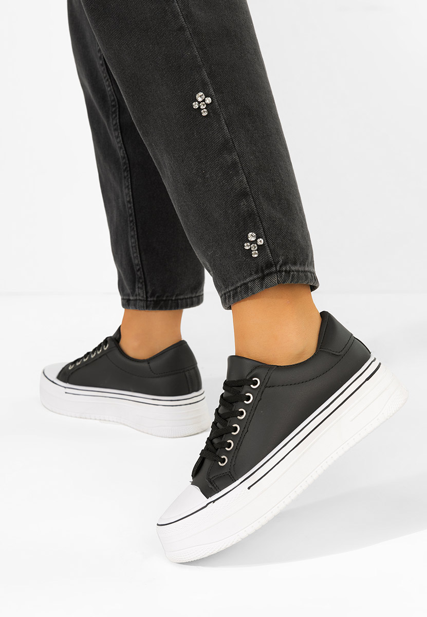 Czarne trampki damskie Loleta V3