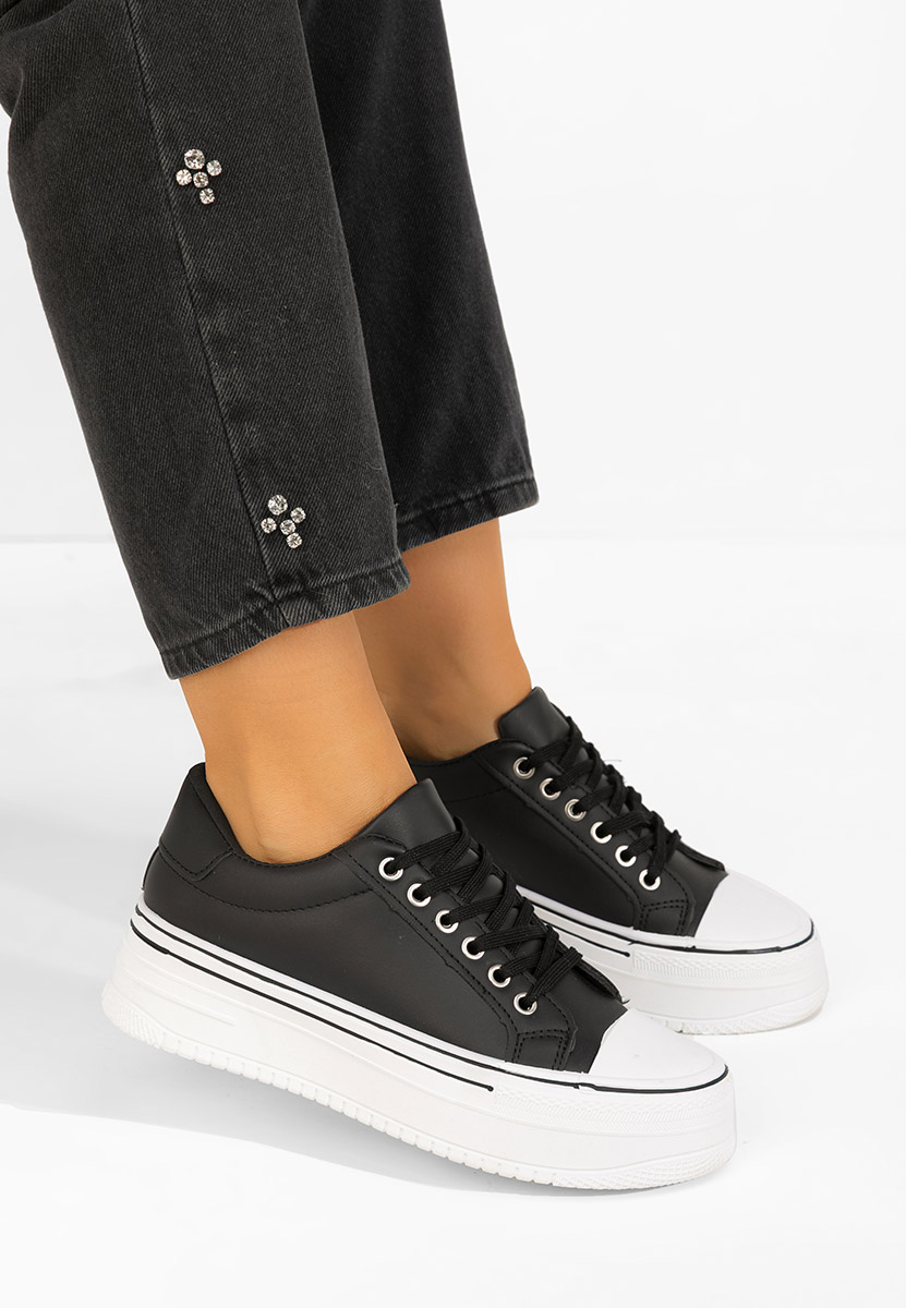 Czarne trampki damskie Loleta V3