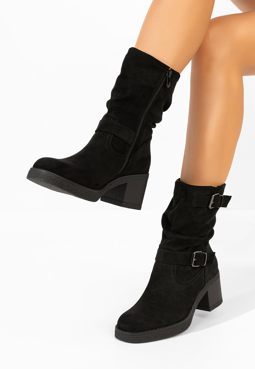 Czarne kozaki damskie Stefiana V2 Czarne kozaki damskie Stefiana V2