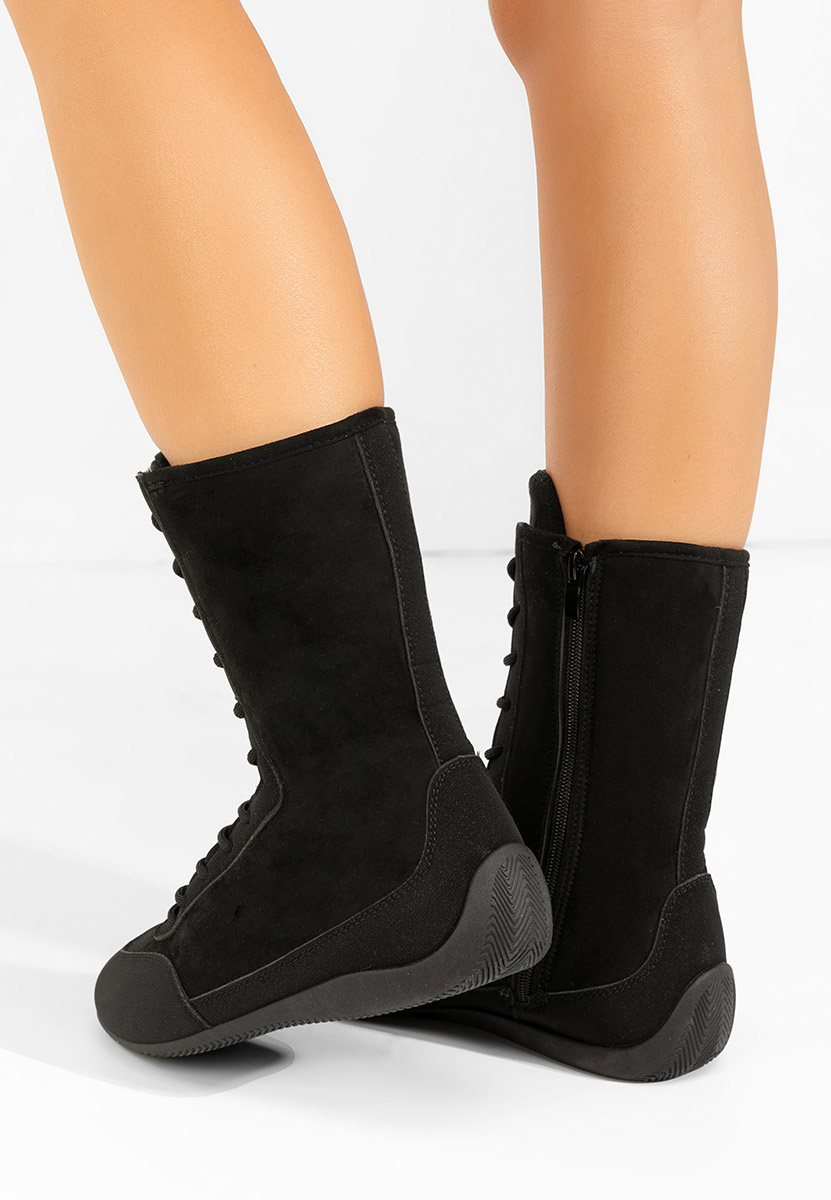 Czarne trampki wysokie damskie Stelia