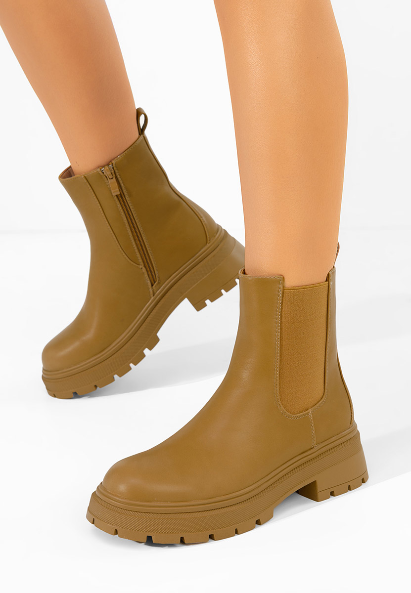 Khaki botki chelsea Novria