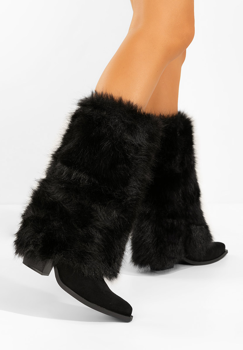 Czarne zimowe buty damskie Olivine