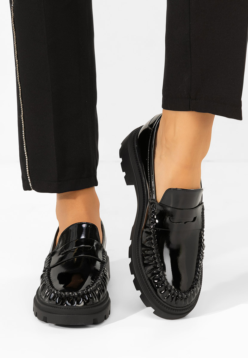 Czarne mokasyny damskie Eleonora