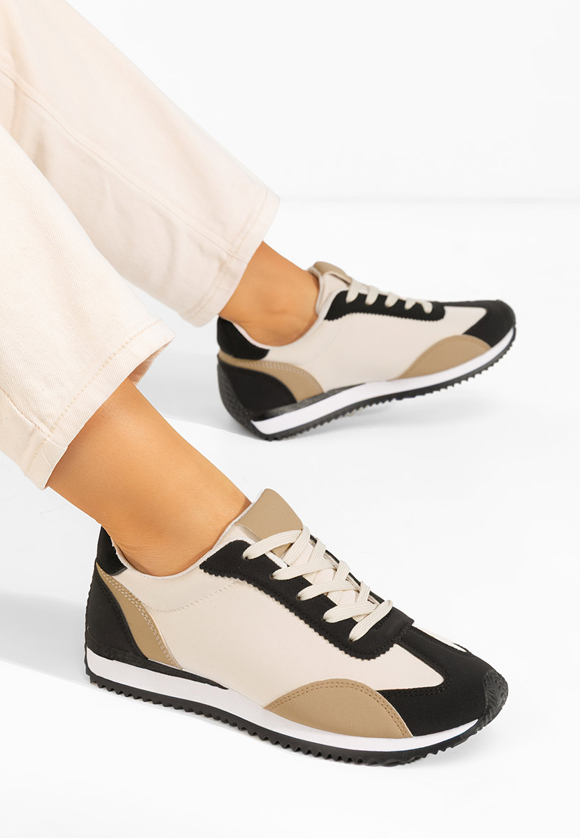 Beżowe sneakersy damskie Sariena