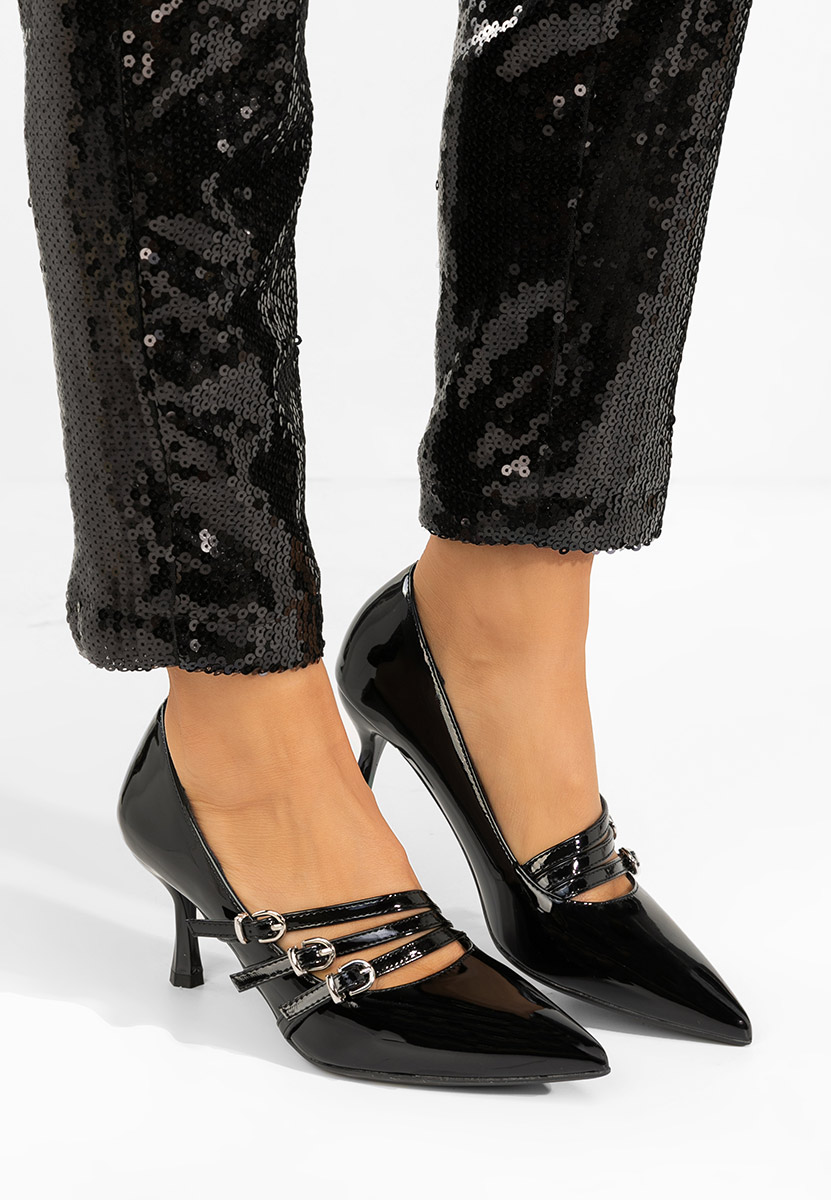 Czarne czółenka na szpilce Zonnia