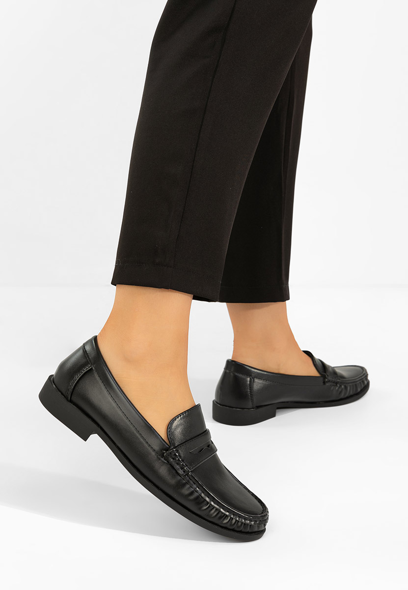 Czarne mokasyny damskie Matildia