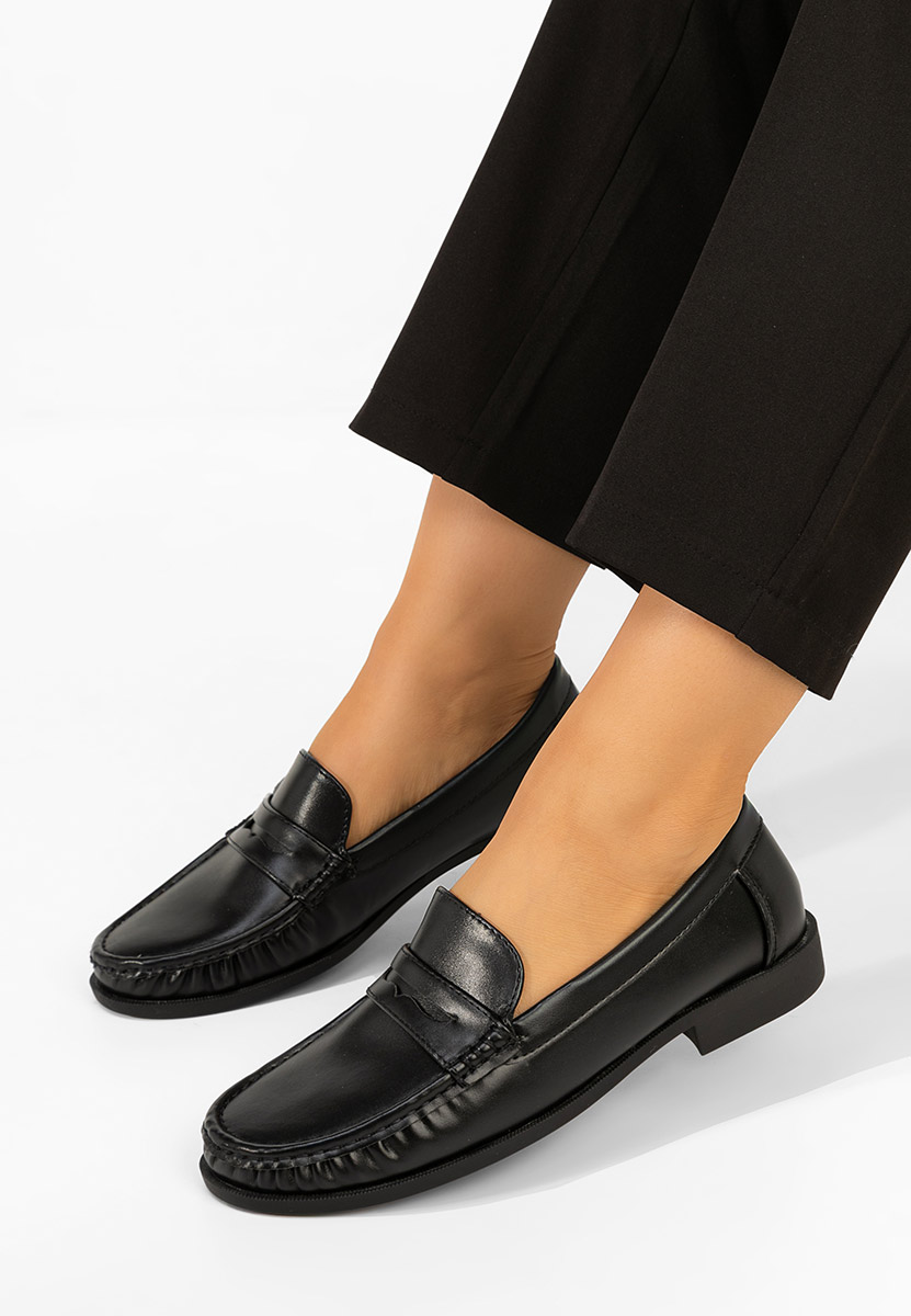 Czarne mokasyny damskie Matildia