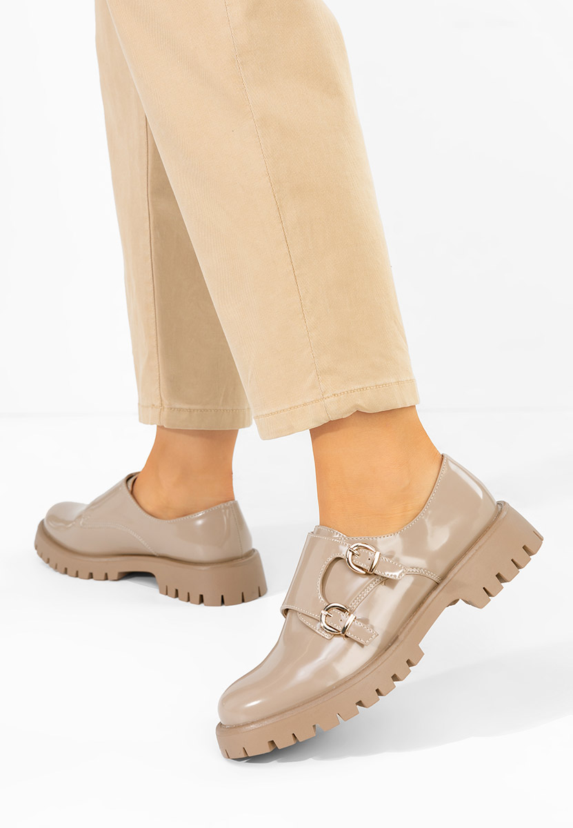 Khaki półbuty damskie Dionia