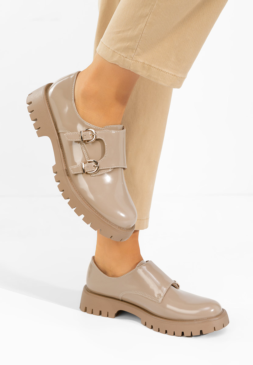 Khaki półbuty damskie Dionia