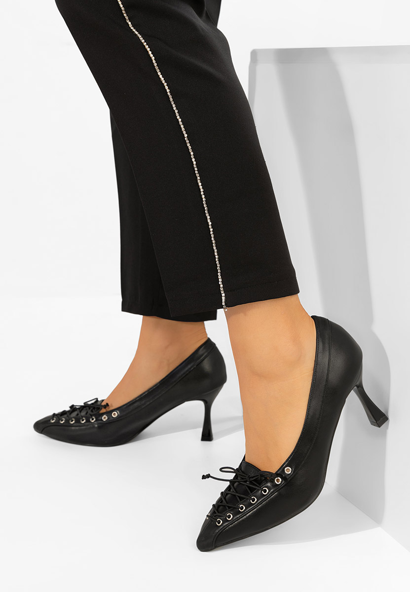 Czarne czółenka na szpilce Jasoria V2