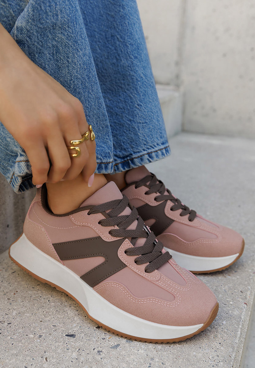 Różowe sneakersy damskie Genna