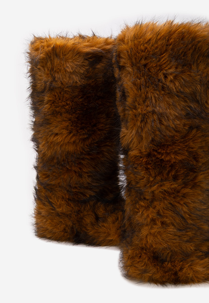 Camelowe zimowe buty damskie Gelira