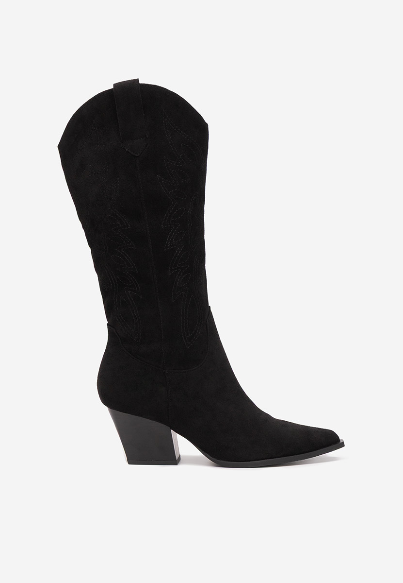 Czarne kozaki kowbojki damskie Josephina