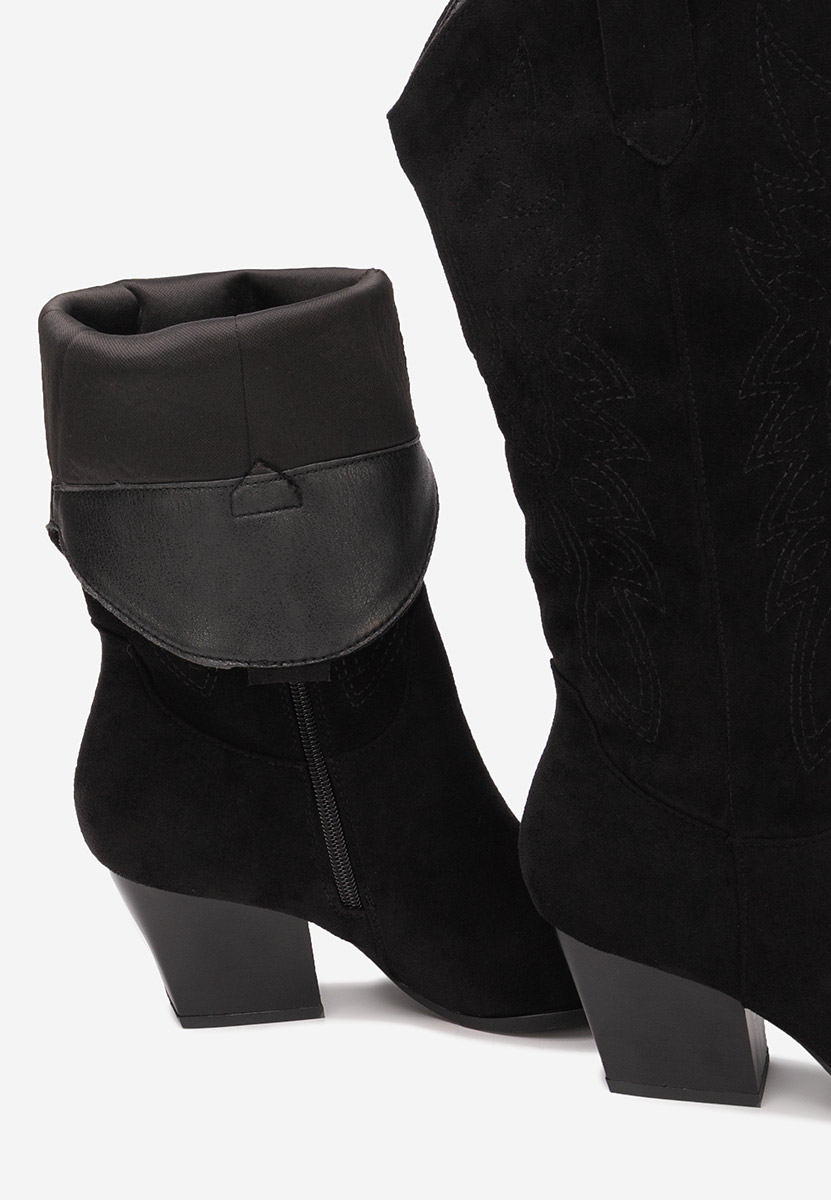 Czarne kozaki kowbojki damskie Josephina