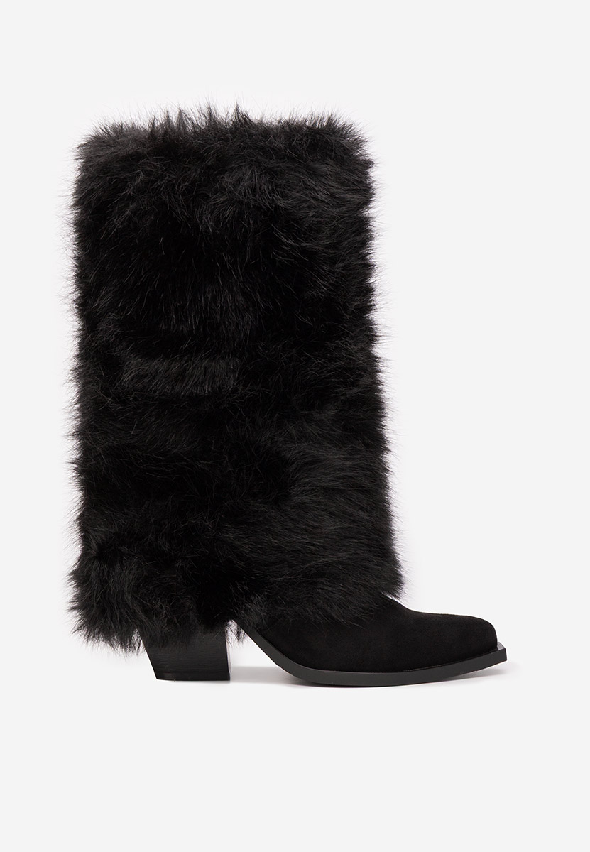 Czarne zimowe buty damskie Olivine