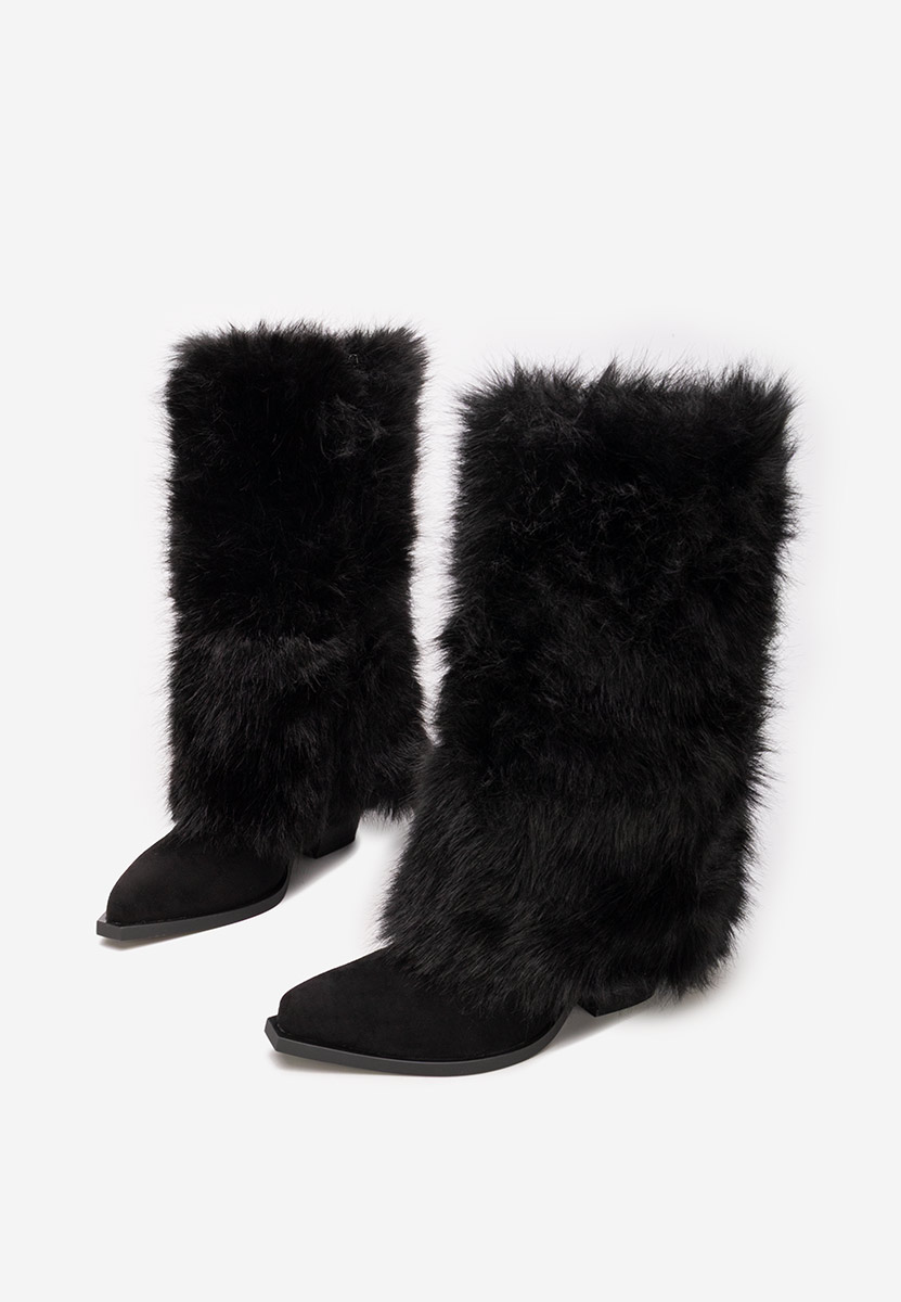 Czarne zimowe buty damskie Olivine