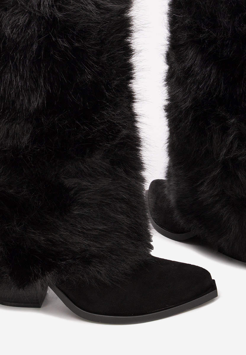 Czarne zimowe buty damskie Olivine