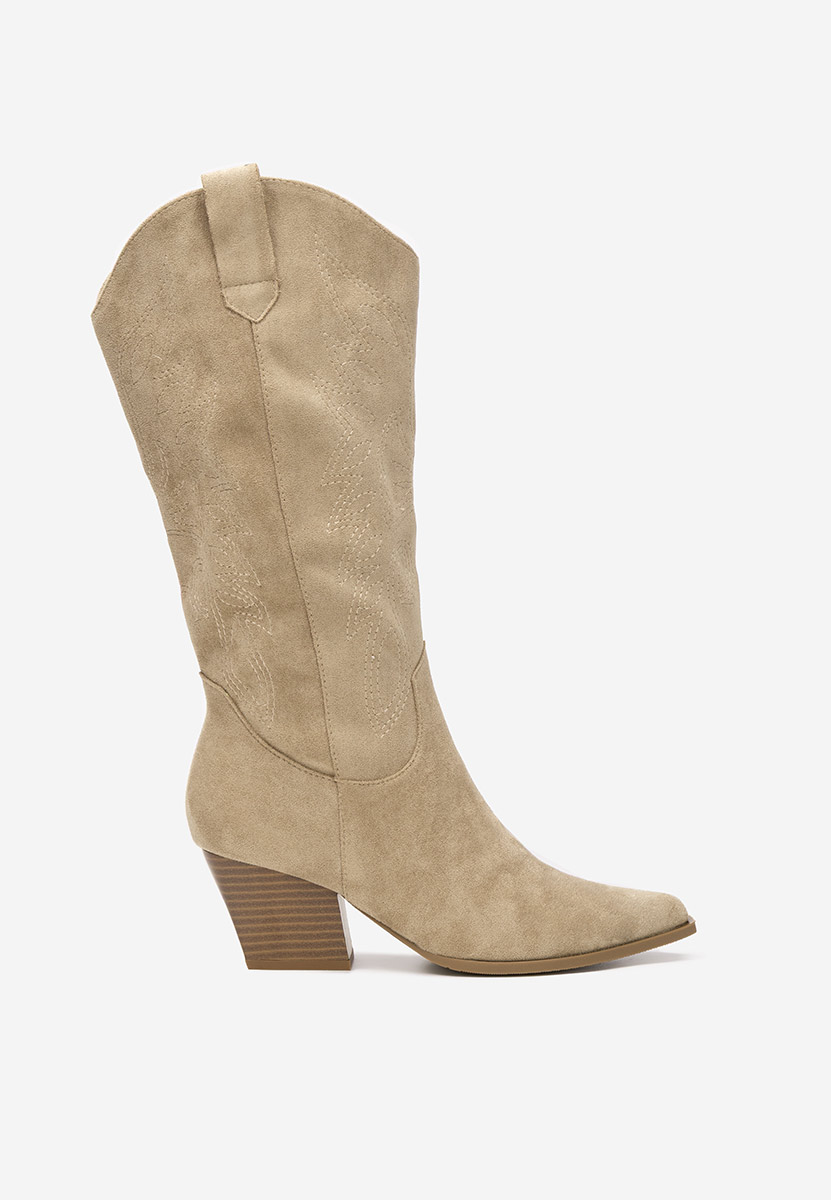 Khaki kozaki kowbojki damskie Josephina