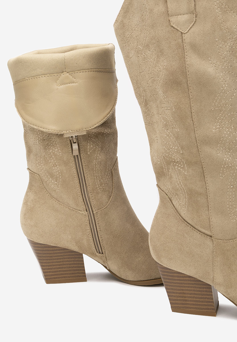 Khaki kozaki kowbojki damskie Josephina