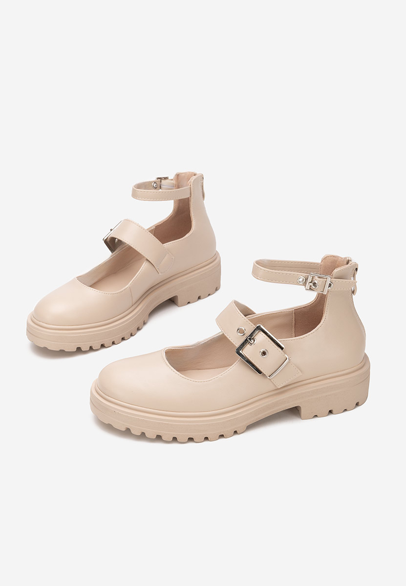 Beżowe półbuty damskie Malvina