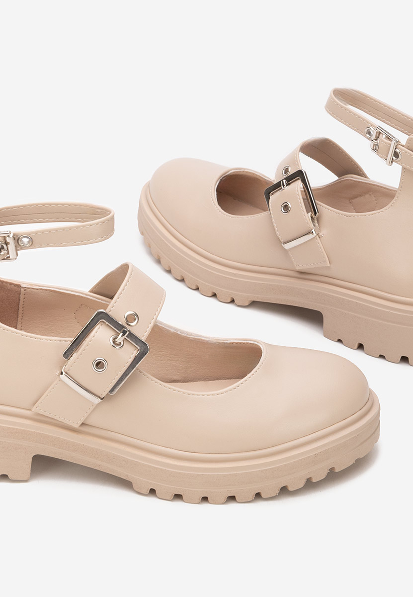 Beżowe półbuty damskie Malvina