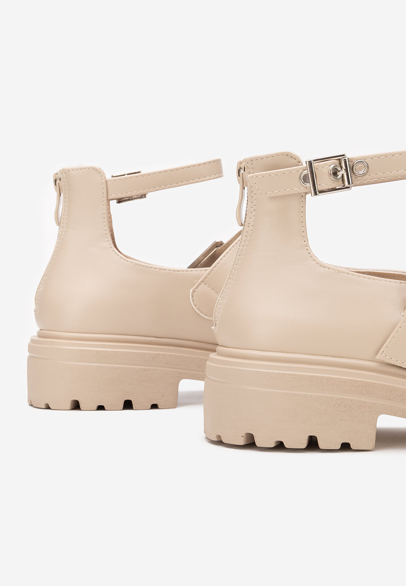 Beżowe półbuty damskie Malvina