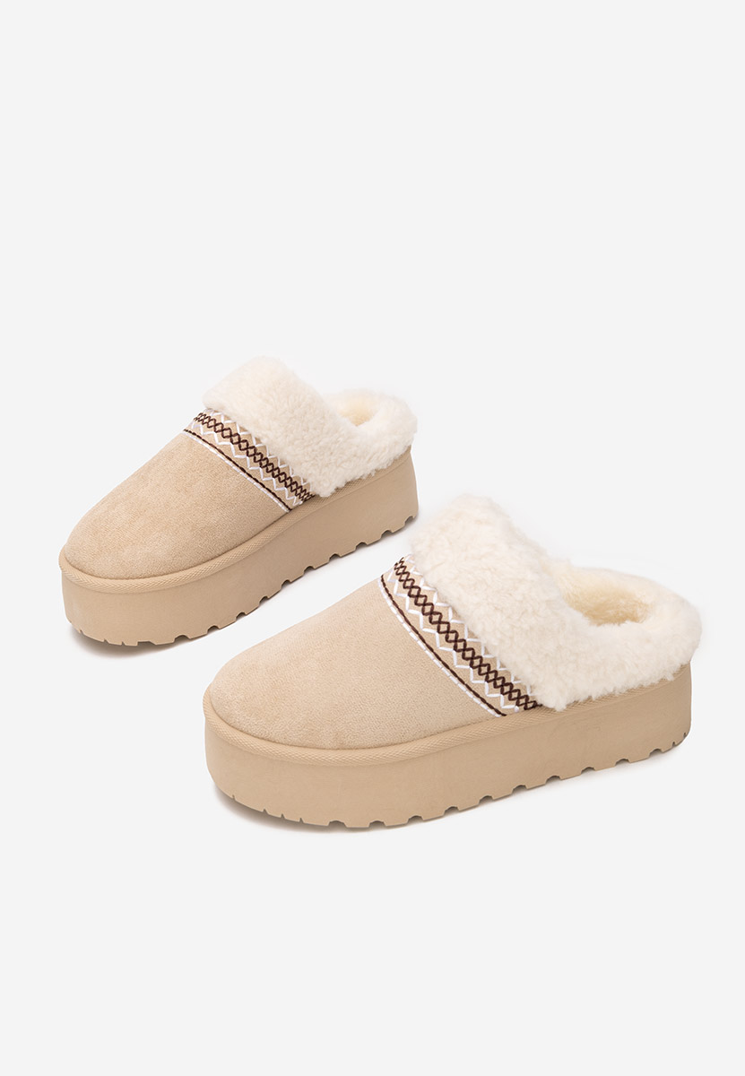 Beżowe drewniaki Anelisse