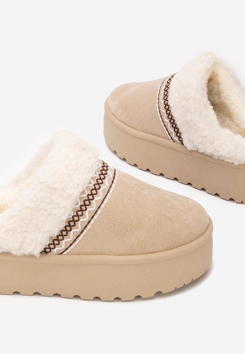 Beżowe drewniaki Anelisse