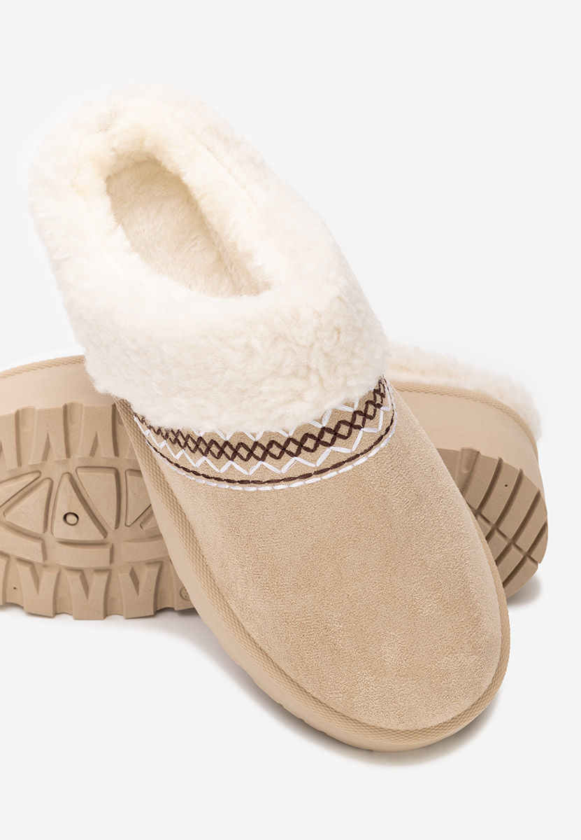 Beżowe drewniaki Anelisse