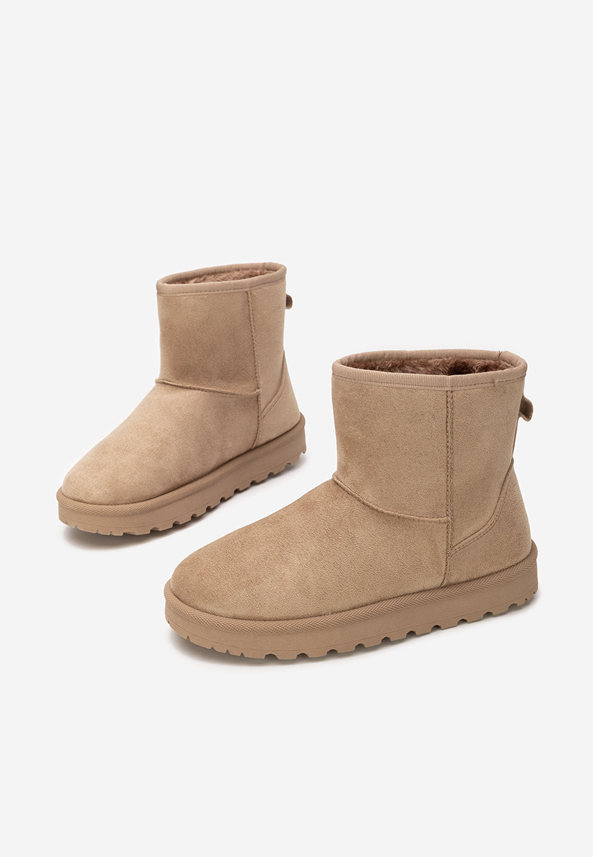 Khaki botki damskie ocieplane Patty