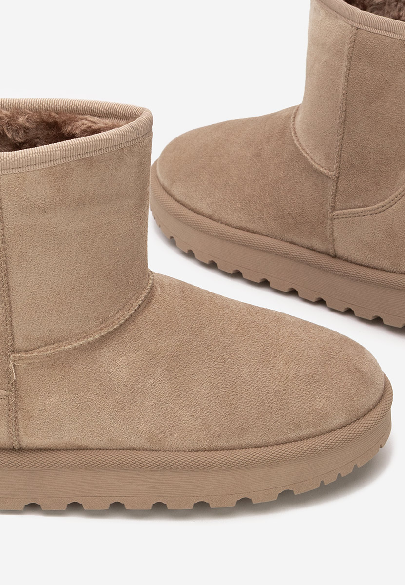 Khaki botki damskie ocieplane Patty