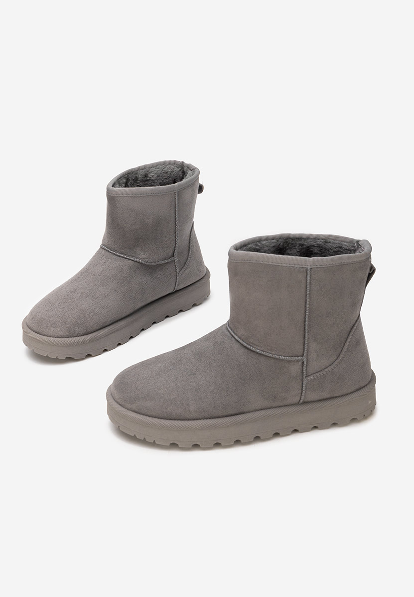 Szare botki damskie ocieplane Patty