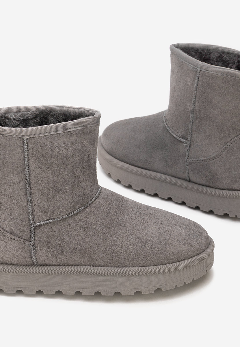 Szare botki damskie ocieplane Patty