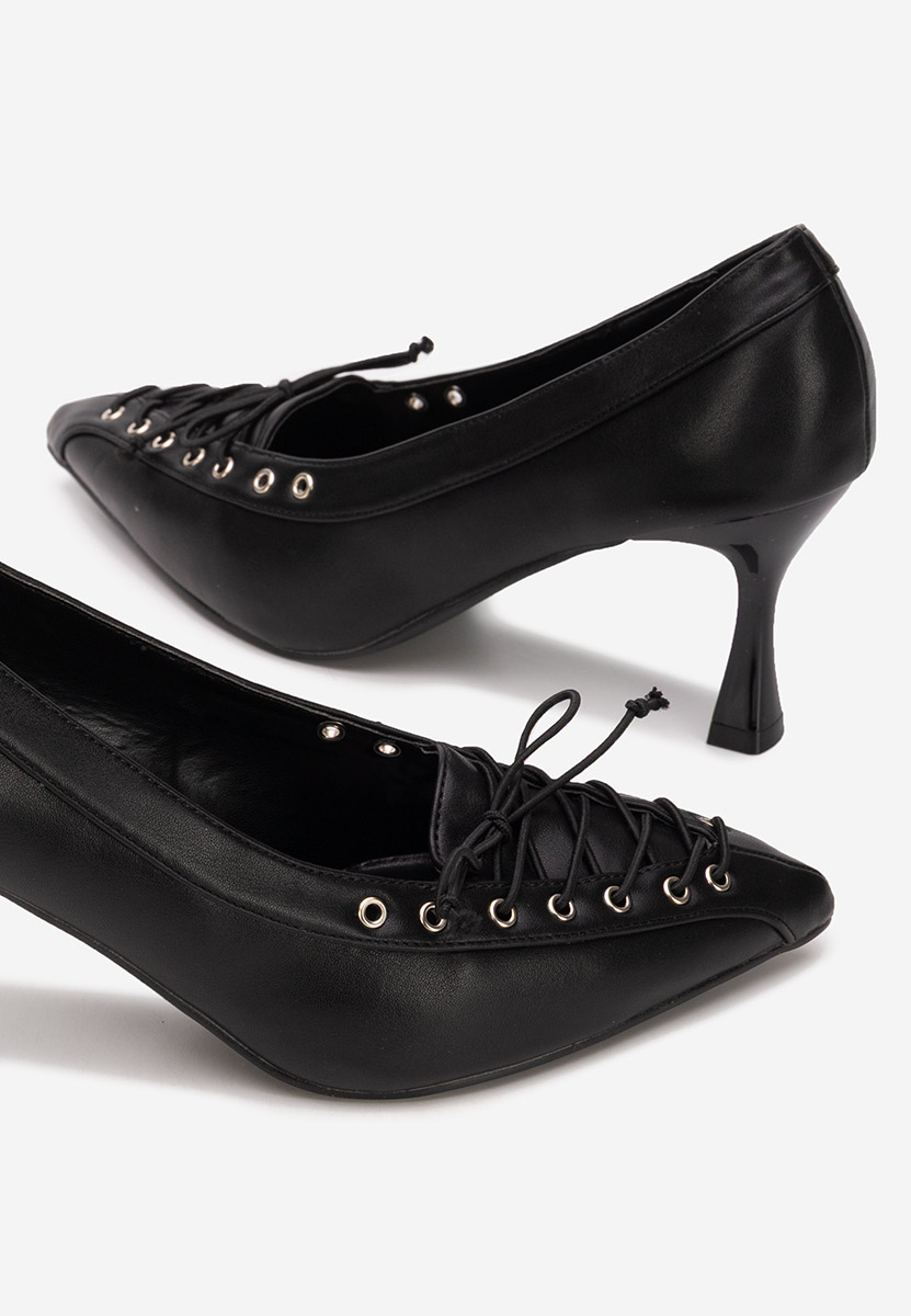 Czarne czółenka na szpilce Jasoria V2