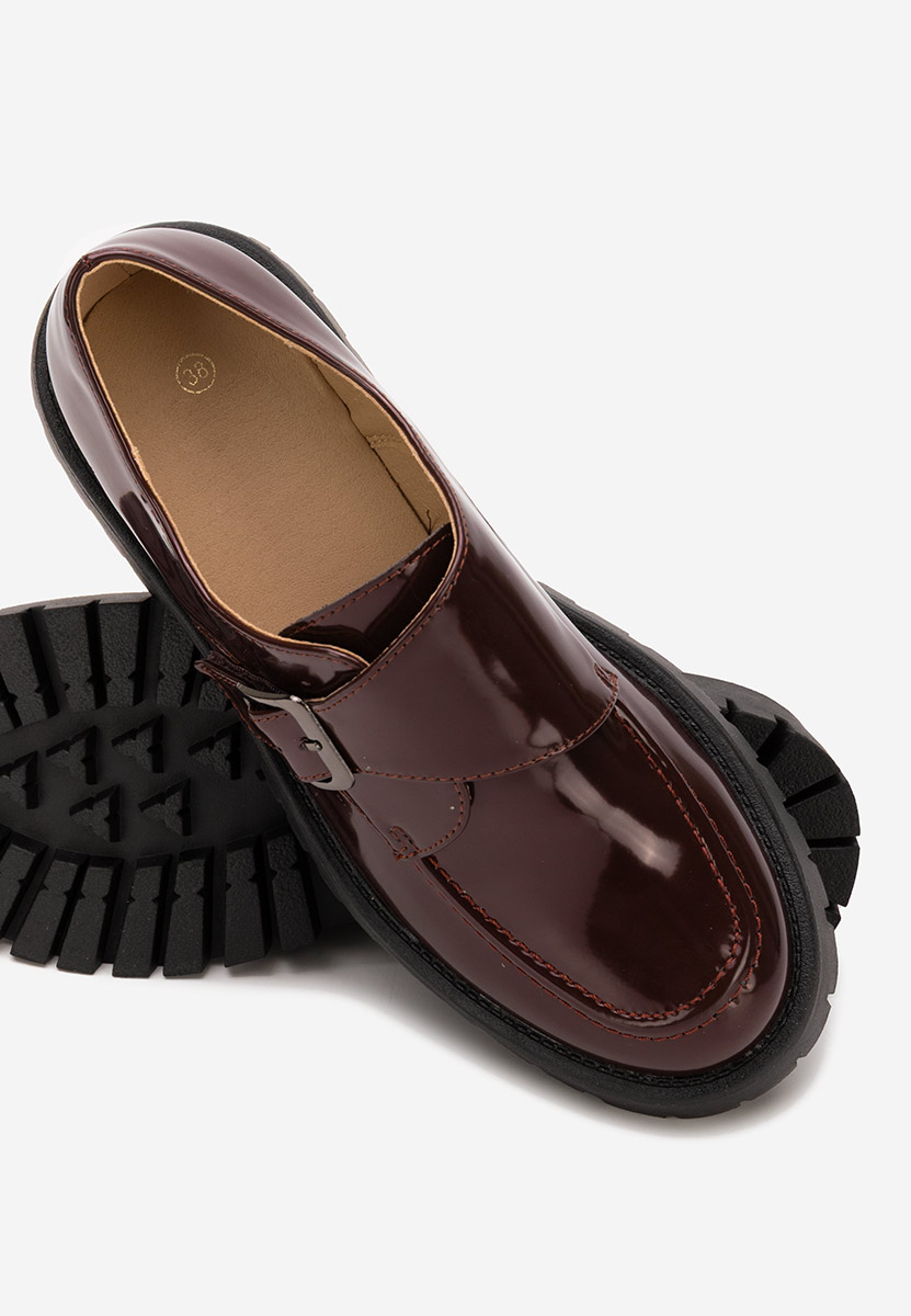 Bordowe półbuty damskie Rafila