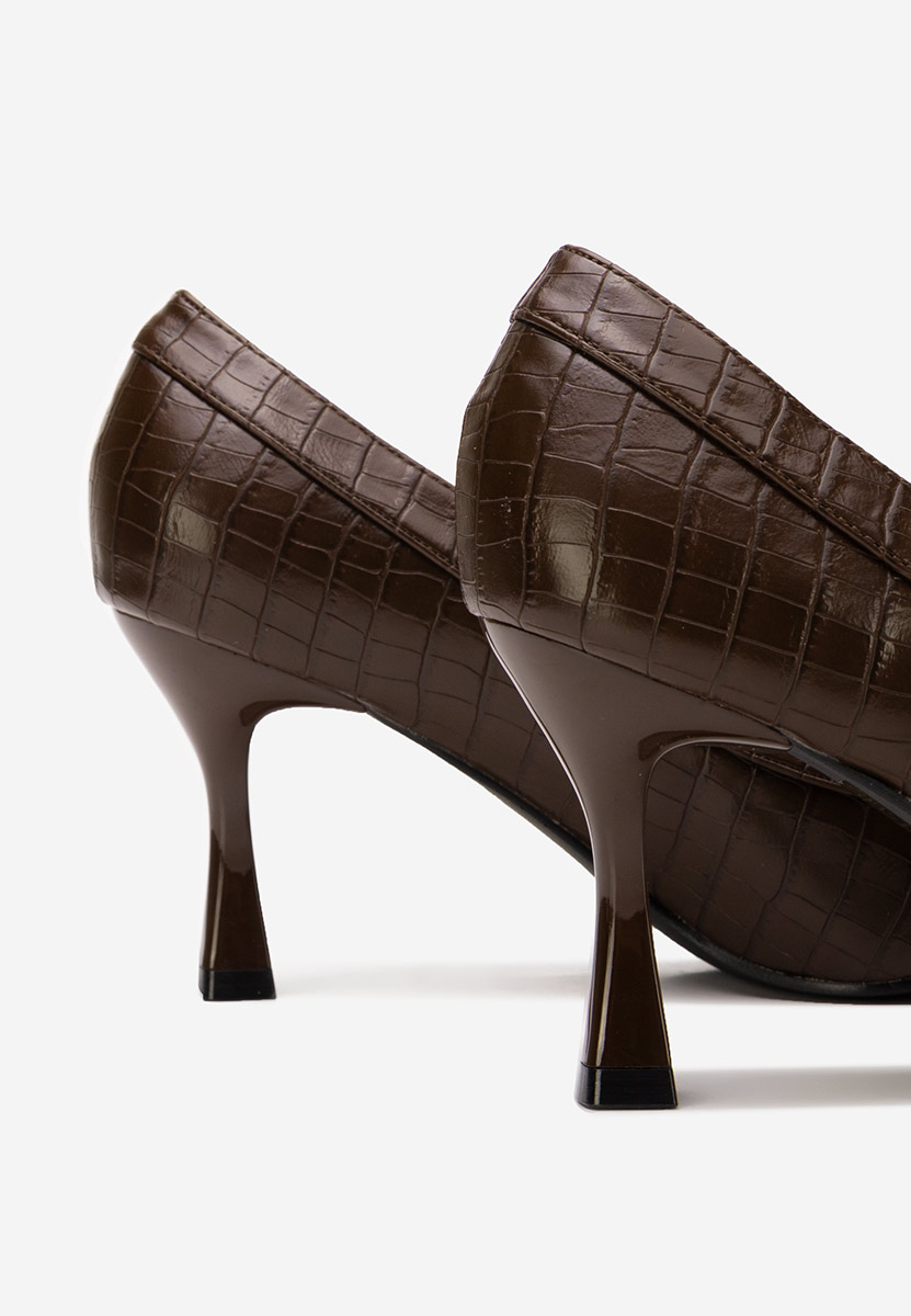 Brązowe czółenka na szpilce Jasoria