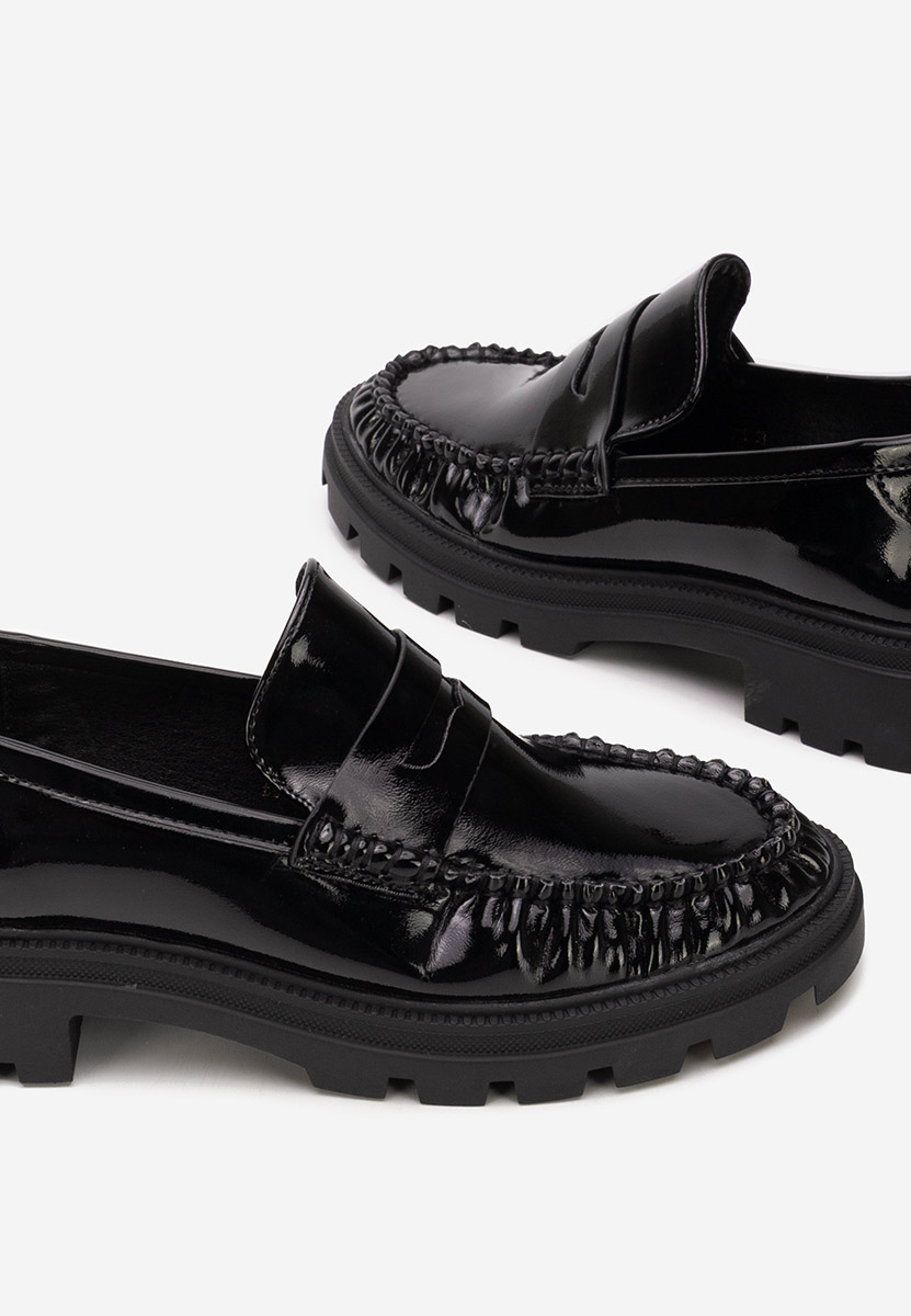 Czarne mokasyny damskie Eleonora