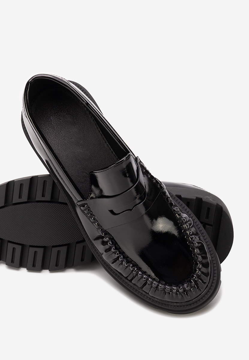 Czarne mokasyny damskie Eleonora